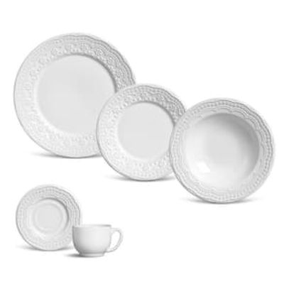Aparelho para Jantar Porto Brasil Madeleine em Faiança Feldspática - 30 Peças Azul