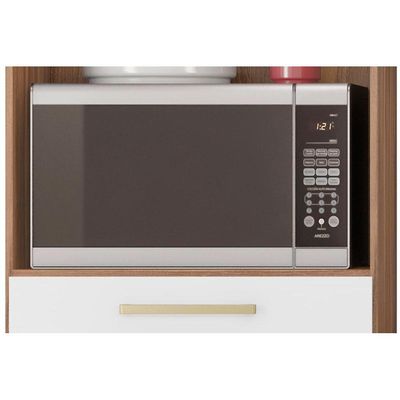 Cozinha Modulada Completa Select c/ 6 Portas e 2 Gavetas 178x194 Avena/Grafito - Demóbile