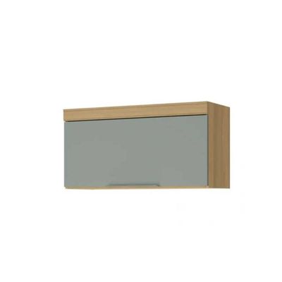 Armário de Geladeira p/ Cozinha Marquesa c/ 1 Porta Basculante 80 cm Nature/Verde - Nesher