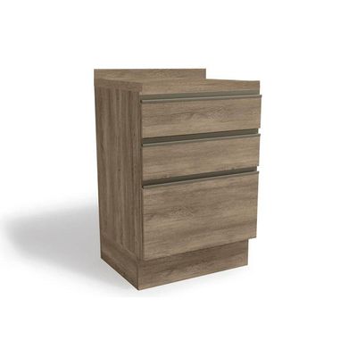 Gabinete de Cozinha Modulado Balcão Maxxi G743 3 Gavetas c/Tampo 60cm Nogal/Nogal - Kappesberg