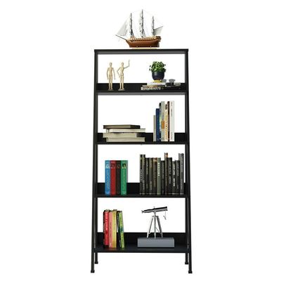 Estante Escada para Livros com 4 Prateleiras Preto