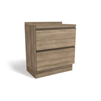 Gabinete de Cozinha Modulado Balcão Maxxi G755 2 Gavetas c/Tampo 80cm Branco/Nogal - Kappesberg