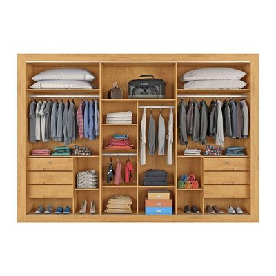 Guarda Roupas 3 Portas de Correr 1 Ripada e 6 Gavetas c/2 Espelhos Vitória Branco Acetinado - Europa