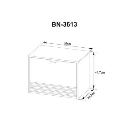 Bancada de Banheiro BN3613 cor Amendoa/Marmore Branco - Tecno Mobili