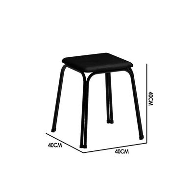 Mesa para Cozinha Dobrável 1590 c/ 2 Banquetas Preto - Carraro