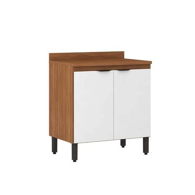 Gabinete de Cozinha Modulado Balcão Firenze 2 Portas c/Tampo 80cm Avena/Grafito - Demóbile