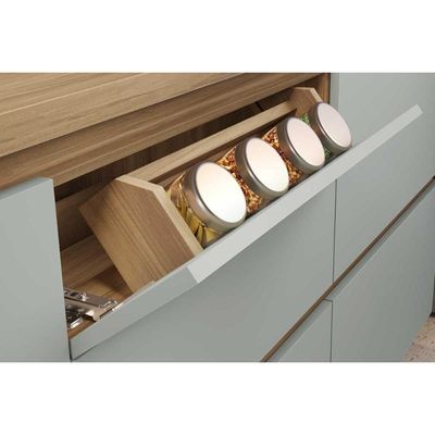 Cozinha Modulada Completa Rainha Gourmet 7 Peças C7P01 Branca/Nature - Nesher