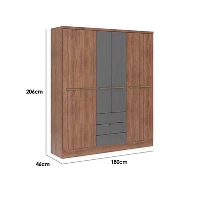 Guarda Roupa 6 Portas e 3 Gavetas Troy 1151 Branco - Carraro