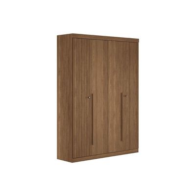 Guarda Roupa 4 Portas e 2 Gavetas Buriti jatoba/Areia - Santos Andirá