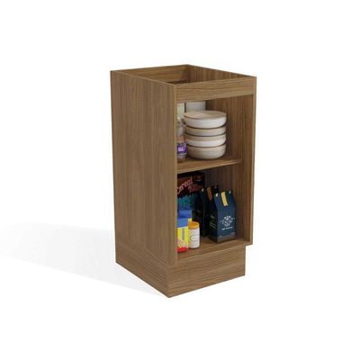 Balcão de Cozinha Modulado Botanic M621 1 Porta c/Tampo 40cm Nogueira/Fendi/Nogueira - Kappesberg