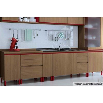Tampo de Cozinha Modulado p/ Balcão E602 40cm Nogueira - Kappesberg