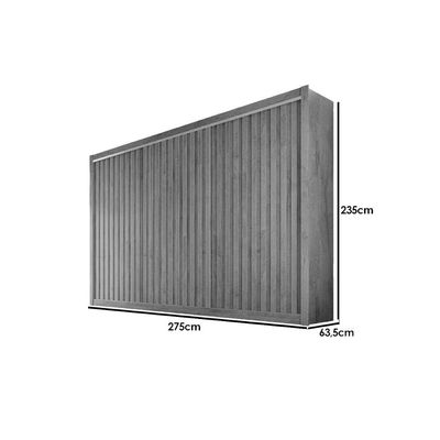 Guarda Roupa 3 Portas de Correr Ripada e 6 Gavetas York Branco Acetinado - Europa
