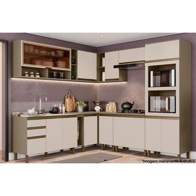 Gabinete de Cozinha Modulado Balcão Connect 1 Porta s/Tampo 40x52x81cm Off White - Henn