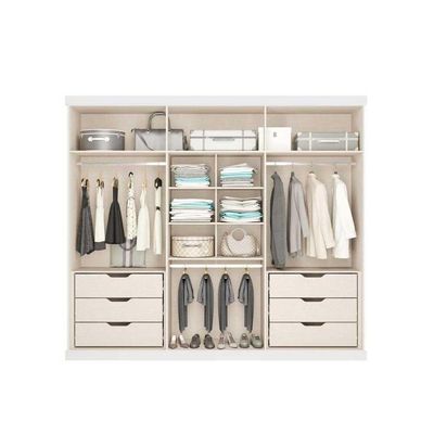 Guarda Roupa Casal 6 Portas e 6 Gavetas Capri 1159 Freijo c/ Cinza Titanio - Carraro