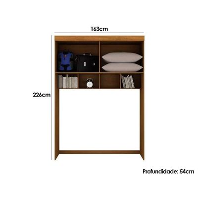 Módulo de Quarto Aéreo Casal Luna 4 Portas Nature - Bianchi