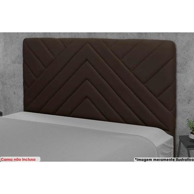 Cabeceira Cama Box Estofada Queen Queen Sky Plus Veludo Cacau - Simbal