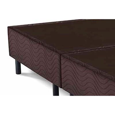 Cama Box Base Solteiro Universal Suede Brown (96x203x20) - Costa Rica
