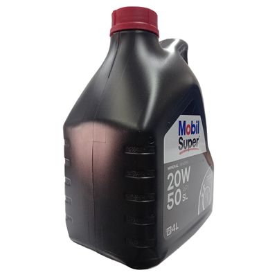 Óleo Lubrificante do Motor Mobil Super 20W50 API SL Mineral - 4L
