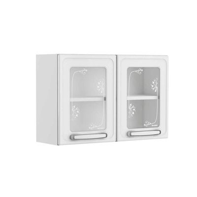 Armário De Cozinha Modulado Evidence 7006 2 Portas C-vidro Branco - Bertolini