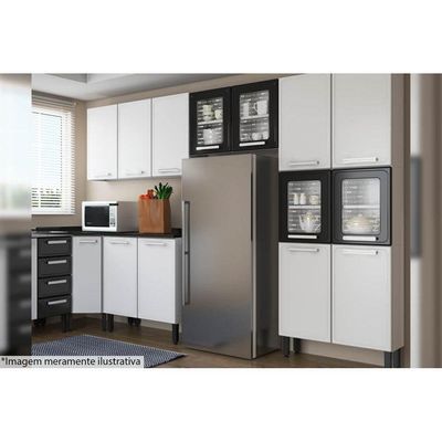 Armário De Cozinha Modulado Evidence 7006 2 Portas C-vidro Branco - Bertolini