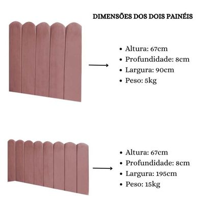 Cabeceira Painel Cama Solteiro Box Nuvem Suede Sandy 90 Cm :rosê