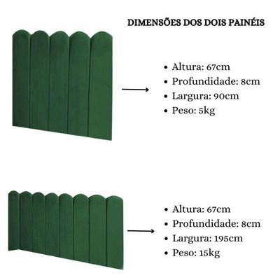Cabeceira Painel Cama Solteiro Box Nuvem Suede Sandy 90 Cm :verde