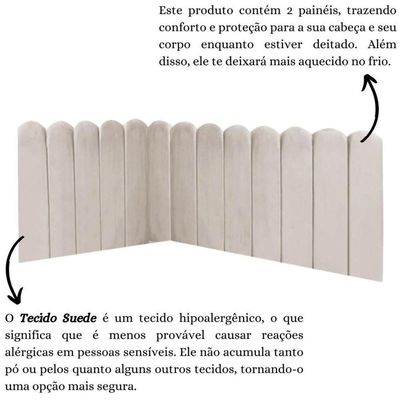 Cabeceira Painel Cama Solteiro Box Nuvem Suede Sandy 90 Cm :bege