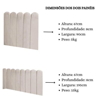 Cabeceira Painel Cama Solteiro Box Nuvem Suede Sandy 90 Cm :bege