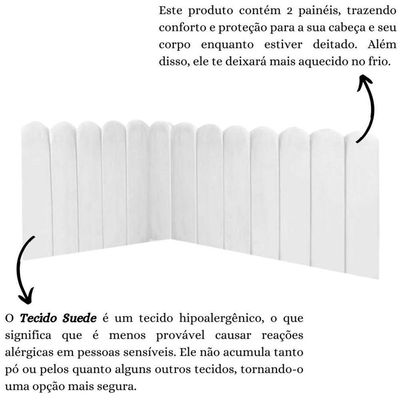 Cabeceira Painel Cama Solteiro Box Nuvem Suede Sandy 90 Cm :branco