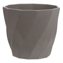 Vaso Torcido Decorativo Cinza 12X13,5 Cm - Du0027Rossi