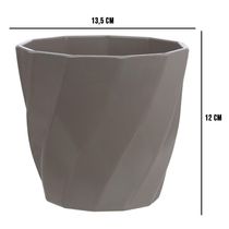 Vaso Torcido Decorativo Cinza 12X13,5 Cm - Du0027Rossi