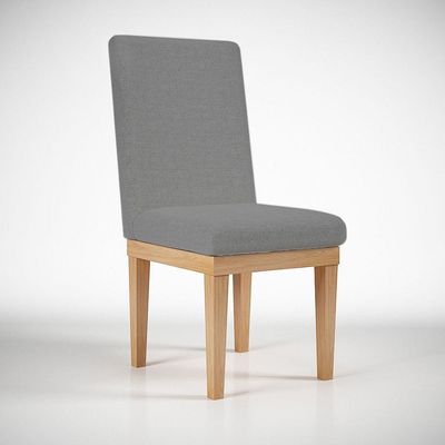 Kit 6 Cadeiras Reforçadas Para Mesa De Jantar Tecido Grafite