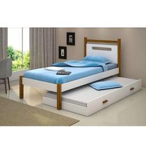 Beliche Montessoriana Infantil Eloa Solteiro Branco/Amêndoa - Divaloto Branco