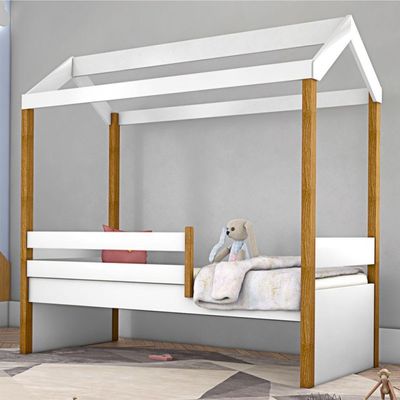Cama Montessori Cabana Solteiro Com Colchão