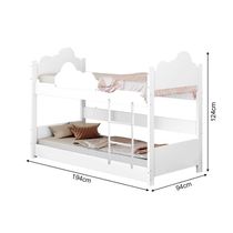 Beliche Solteiro Montessoriana Nuvem Erika - Branco - Branco