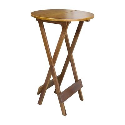 Jogo De Mesa Bistrô Dobrável Em Madeira Maciça Com C/3 Banquetas Altas - Mel - Marrom