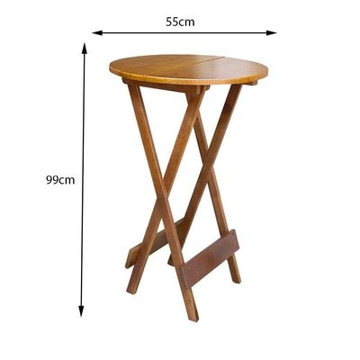 Kit 5 Jogos De Mesa Bistrô De Madeira Dobrável Com 3 Banquetas - Mel