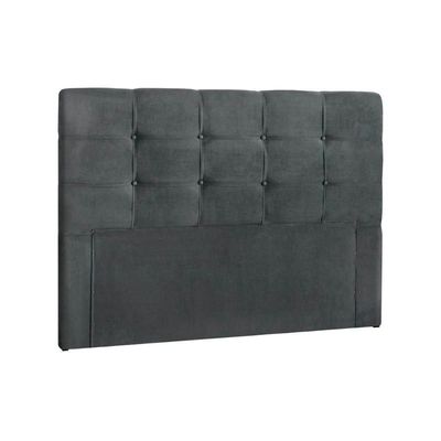 Cabeceira Cama Box Estofada Casal Casal Clean Suede Cinza - Simbal