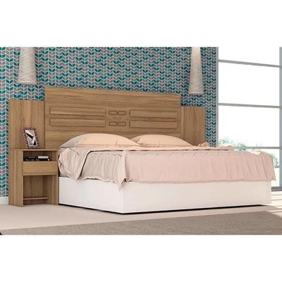 Cabeceira Cama Box Madeirado Casal Triunfo C/ 2 Gavetas Amêndola Touch - Demóbile