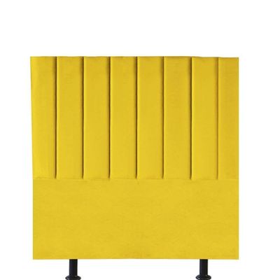 Cabeceira Estofada Carla 90cm Solteiro Para Cama Box Quarto Corino Amarelo - Gat Magazine
