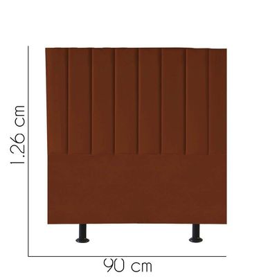 Cabeceira Estofada Carla 90cm Solteiro Para Cama Box Quarto Suede Terracota Telha - Gat Magazine