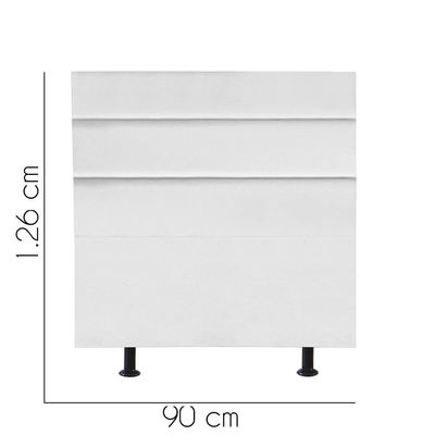 Cabeceira Estofada Argentina 90cm Solteiro Para Cama Box Quarto Suede Branco - Gat Magazine