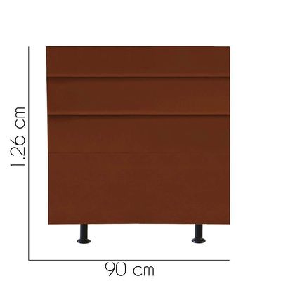 Cabeceira Estofada Argentina 90cm Solteiro Para Cama Box Quarto Suede Terracota Telha - Gat Magazine
