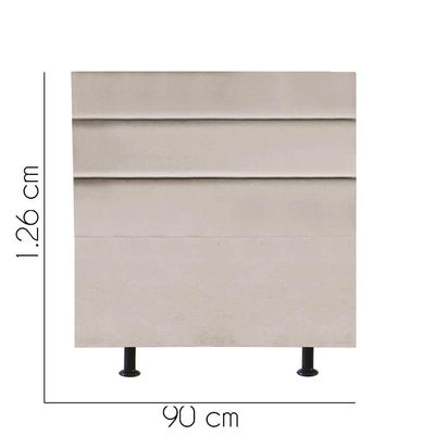 Cabeceira Estofada Argentina 90cm Solteiro Para Cama Box Quarto Suede Bege - Gat Magazine