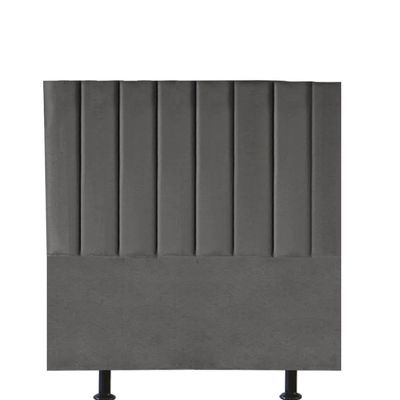 Cabeceira Estofada Carla 90cm Solteiro Para Cama Box Quarto Corino Cinza - Gat Magazine