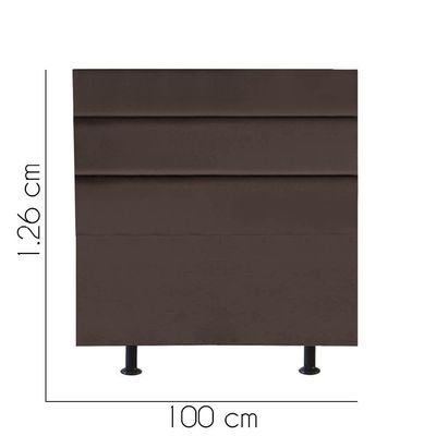Cabeceira Estofada Argentina 100cm Solteiro Para Cama Box Quarto Corino Marrom - Gat Magazine