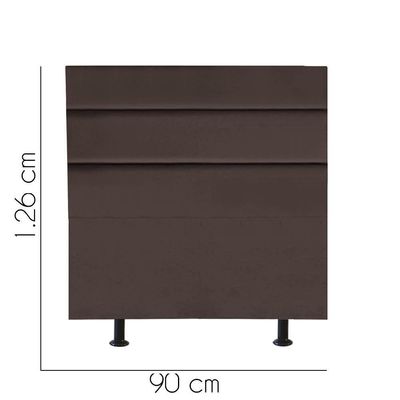Cabeceira Estofada Argentina 90cm Solteiro Para Cama Box Quarto Corino Marrom - Gat Magazine