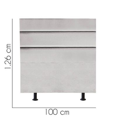Cabeceira Estofada Argentina 100cm Solteiro Para Cama Box Quarto Suede Cinza Claro - Gat Magazine