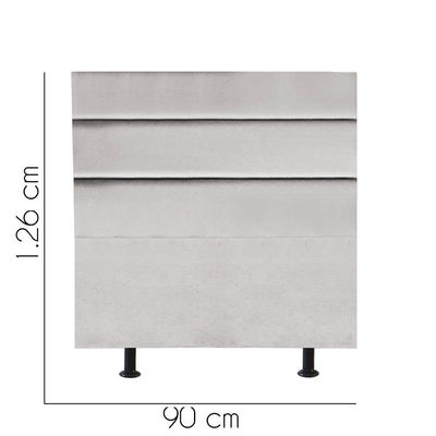 Cabeceira Estofada Argentina 90cm Solteiro Para Cama Box Quarto Suede Cinza Claro - Gat Magazine
