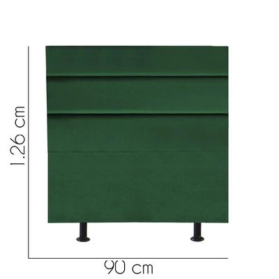 Cabeceira Estofada Argentina 90cm Solteiro Para Cama Box Quarto Suede Verde - Gat Magazine